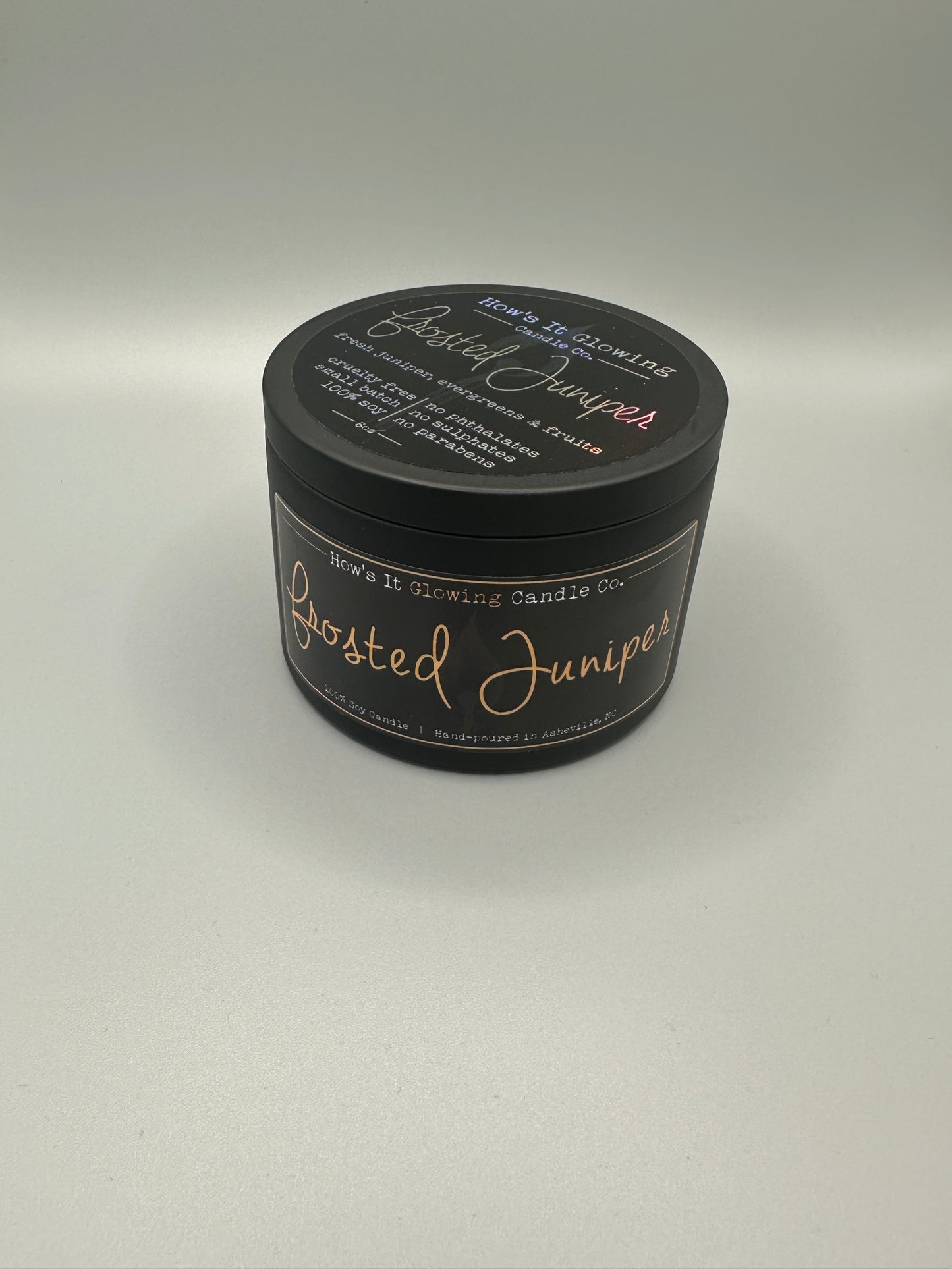 8 Oz 100% Soy Candles - Frosted Juniper