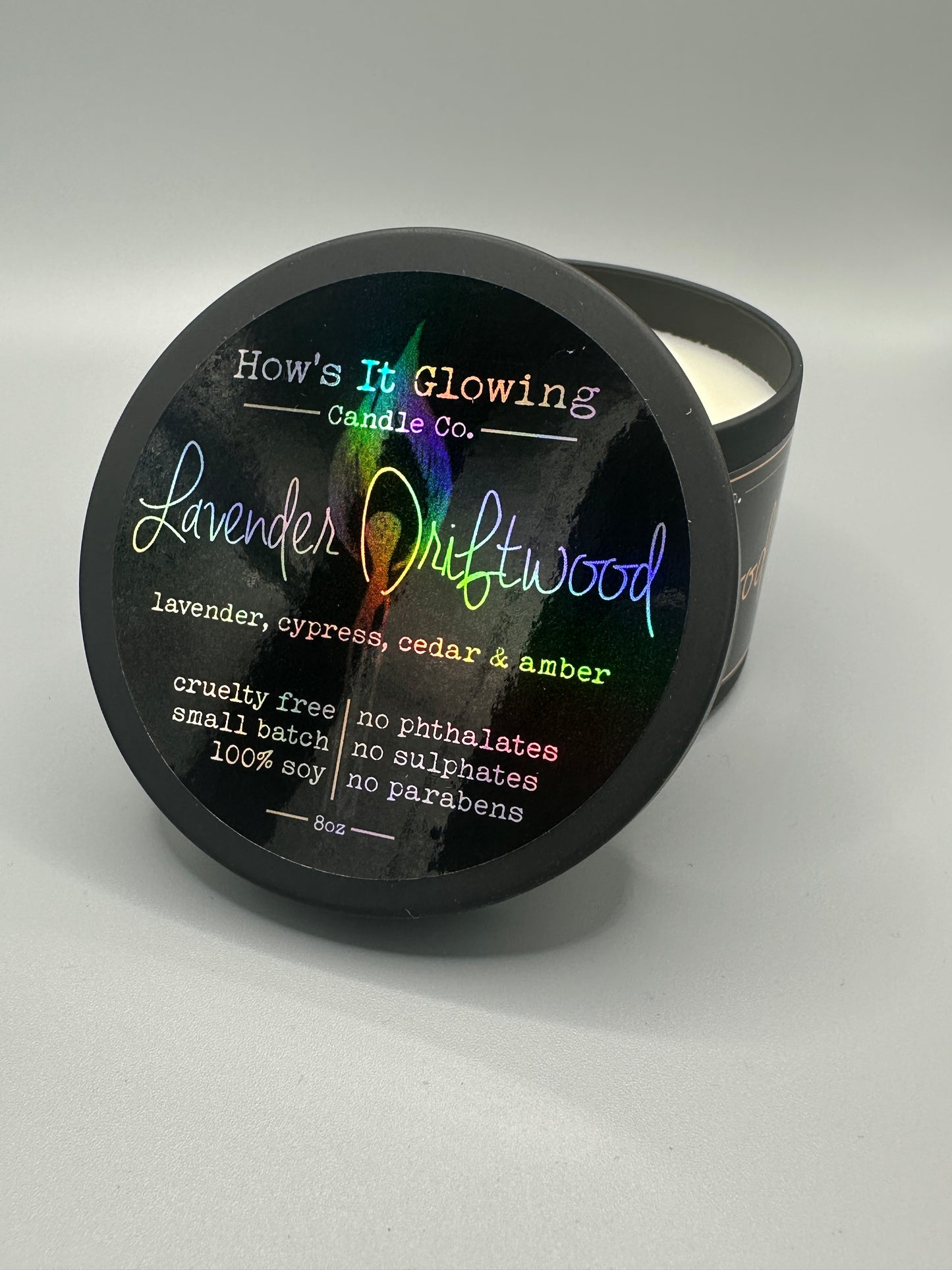 8 Oz 100% Soy Candles - Lavender Driftwood